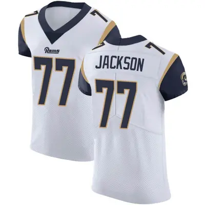 Men's Elite Alaric Jackson Los Angeles Rams White Vapor Untouchable Jersey