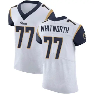 Men's Elite Andrew Whitworth Los Angeles Rams White Vapor Untouchable Jersey