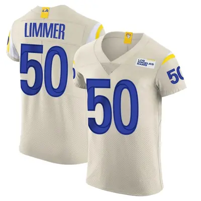 Men's Elite Beaux Limmer Los Angeles Rams Bone Vapor Jersey