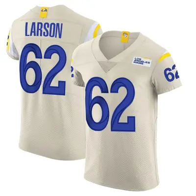 Men's Elite Blake Larson Los Angeles Rams Bone Vapor Jersey