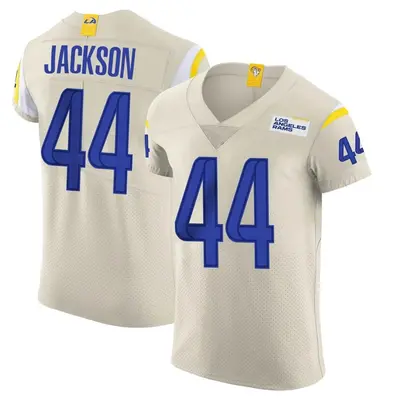 Men's Elite Brennan Jackson Los Angeles Rams Bone Vapor Jersey