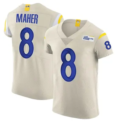 Men's Elite Brett Maher Los Angeles Rams Bone Vapor Jersey