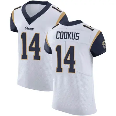 Men's Elite Case Cookus Los Angeles Rams White Vapor Untouchable Jersey