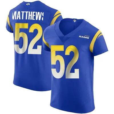 Men's Elite Clay Matthews Los Angeles Rams Royal Alternate Vapor Untouchable Jersey