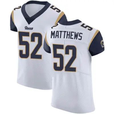 Men's Elite Clay Matthews Los Angeles Rams White Vapor Untouchable Jersey