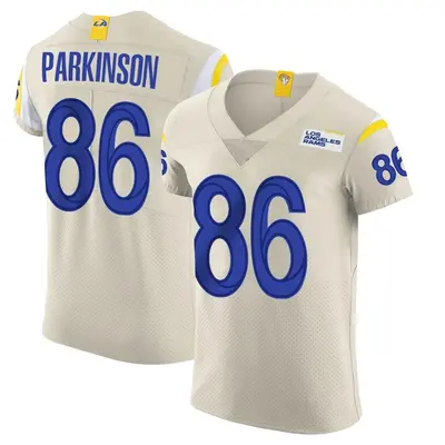 Men's Elite Colby Parkinson Los Angeles Rams Bone Vapor Jersey