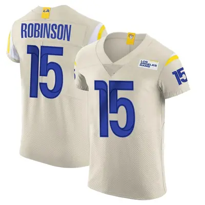 Men's Elite Demarcus Robinson Los Angeles Rams Bone Vapor Jersey