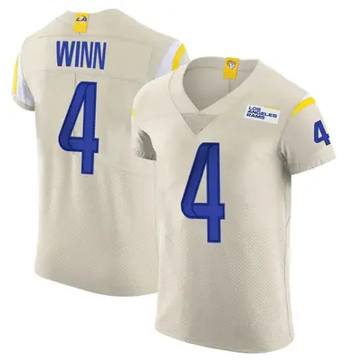 Men's Elite Dresser Winn Los Angeles Rams Bone Vapor Jersey