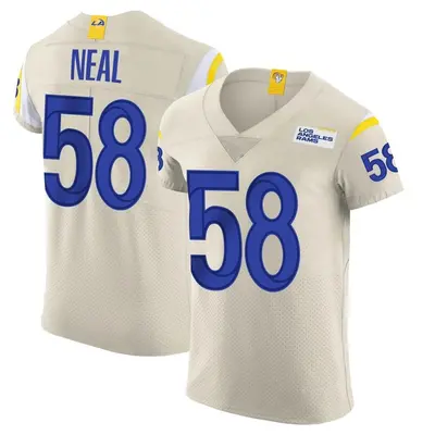 Men's Elite Elias Neal Los Angeles Rams Bone Vapor Jersey