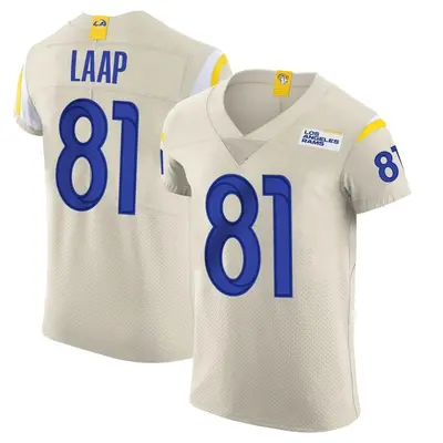 Men's Elite JJ Laap Los Angeles Rams Bone Vapor Jersey