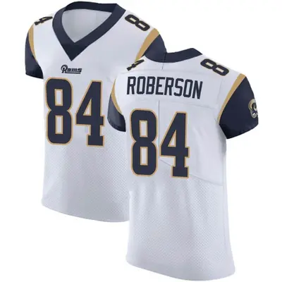 Men's Elite Jaquarii Roberson Los Angeles Rams White Vapor Untouchable Jersey