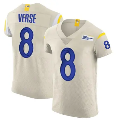 Men's Elite Jared Verse Los Angeles Rams Bone Vapor Jersey