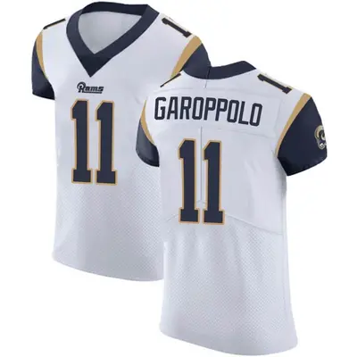 Men's Elite Jimmy Garoppolo Los Angeles Rams White Vapor Untouchable Jersey