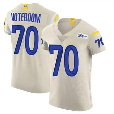 Men's Elite Joe Noteboom Los Angeles Rams Bone Vapor Jersey