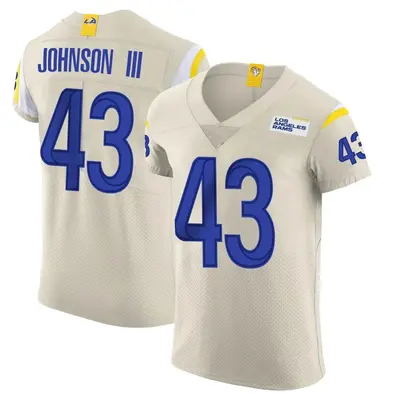 Men's Elite John Johnson III Los Angeles Rams Bone Vapor Jersey