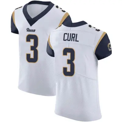 Men's Elite Kamren Curl Los Angeles Rams White Vapor Untouchable Jersey