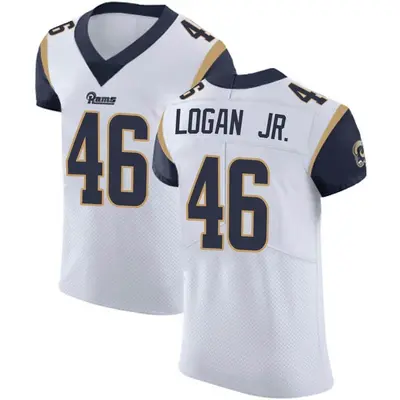 Men's Elite Kenny Logan Jr. Los Angeles Rams White Vapor Untouchable Jersey