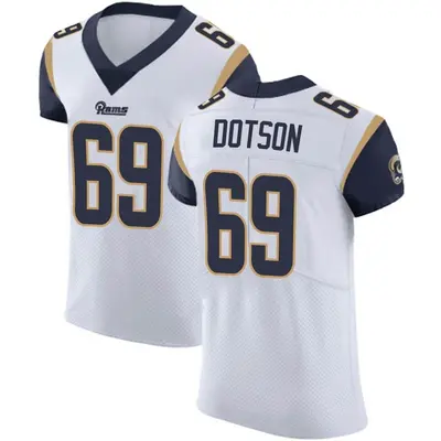 Men's Elite Kevin Dotson Los Angeles Rams White Vapor Untouchable Jersey