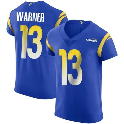 Men's Elite Kurt Warner Los Angeles Rams Royal Alternate Vapor Untouchable Jersey