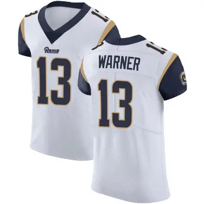 Men's Elite Kurt Warner Los Angeles Rams White Vapor Untouchable Jersey