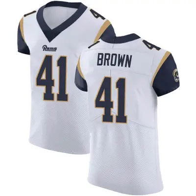 Men's Elite Malcolm Brown Los Angeles Rams White Vapor Untouchable Jersey