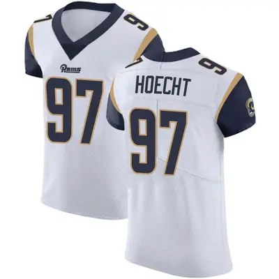 Men's Elite Michael Hoecht Los Angeles Rams White Vapor Untouchable Jersey