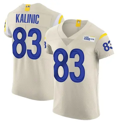 Men's Elite Nikola Kalinic Los Angeles Rams Bone Vapor Jersey