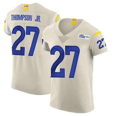 Men's Elite SaRodorick Thompson Jr. Los Angeles Rams Bone Vapor Jersey