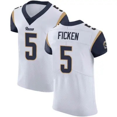 Men's Elite Sam Ficken Los Angeles Rams White Vapor Untouchable Jersey