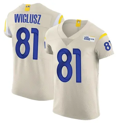 Men's Elite Sam Wiglusz Los Angeles Rams Bone Vapor Jersey