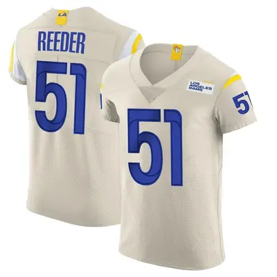 Men's Elite Troy Reeder Los Angeles Rams Bone Vapor Jersey