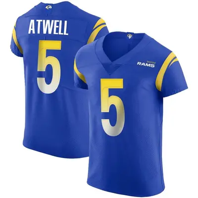 Men's Elite Tutu Atwell Los Angeles Rams Royal Alternate Vapor Untouchable Jersey