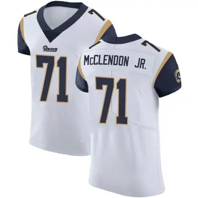 Men's Elite Warren McClendon Jr. Los Angeles Rams White Vapor Untouchable Jersey