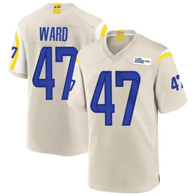 Men's Game Alex Ward Los Angeles Rams Bone Jersey