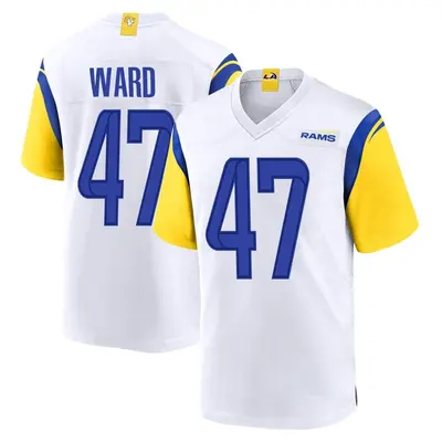 Men's Game Alex Ward Los Angeles Rams White Jersey