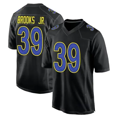 Men's Game Antoine Brooks Jr. Los Angeles Rams Black Fashion Jersey