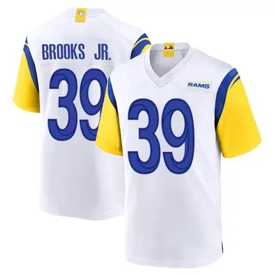 Men's Game Antoine Brooks Jr. Los Angeles Rams White Jersey