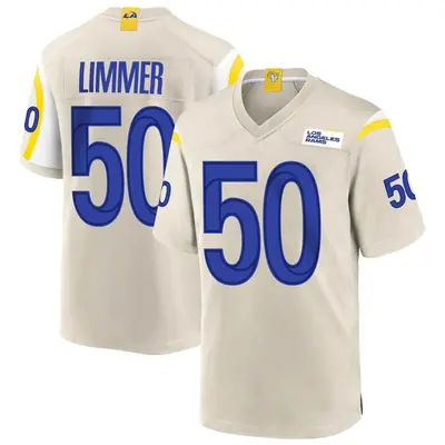 Men's Game Beaux Limmer Los Angeles Rams Bone Jersey