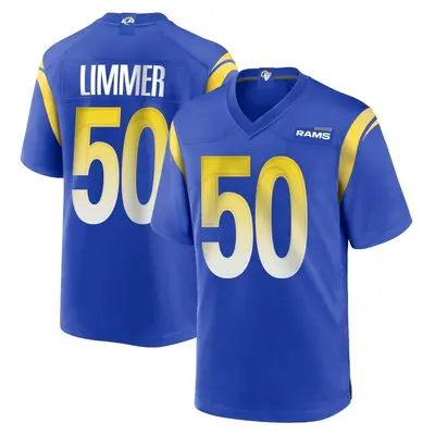 Men's Game Beaux Limmer Los Angeles Rams Royal Alternate Jersey