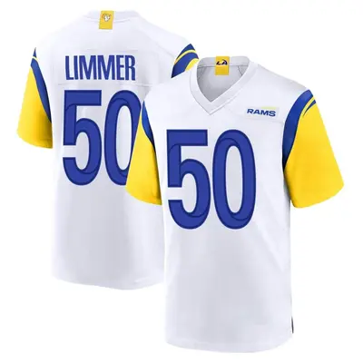 Men's Game Beaux Limmer Los Angeles Rams White Jersey