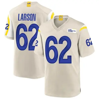 Men's Game Blake Larson Los Angeles Rams Bone Jersey