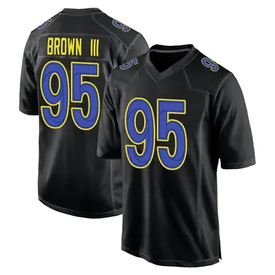 Men's Game Bobby Brown III Los Angeles Rams Black Fashion Jersey