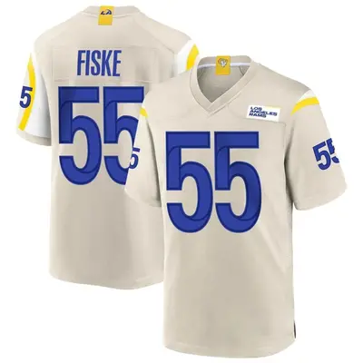 Men's Game Braden Fiske Los Angeles Rams Bone Jersey