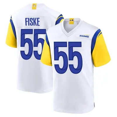 Men's Game Braden Fiske Los Angeles Rams White Jersey