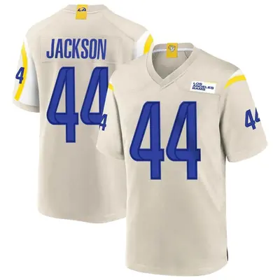 Men's Game Brennan Jackson Los Angeles Rams Bone Jersey