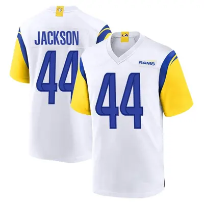 Men's Game Brennan Jackson Los Angeles Rams White Jersey