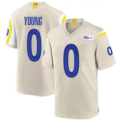 Men's Game Byron Young Los Angeles Rams Bone Jersey