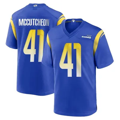 Men's Game Cameron McCutcheon Los Angeles Rams Royal Alternate Jersey