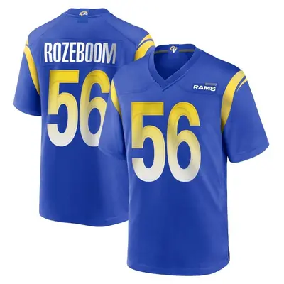 Men's Game Christian Rozeboom Los Angeles Rams Royal Alternate Jersey