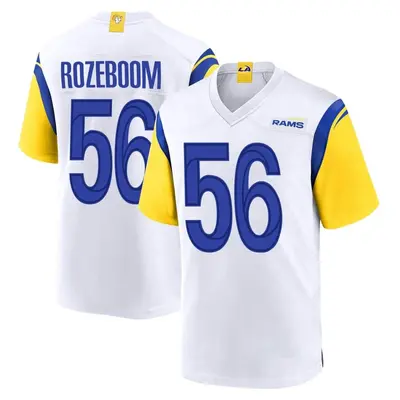 Men's Game Christian Rozeboom Los Angeles Rams White Jersey